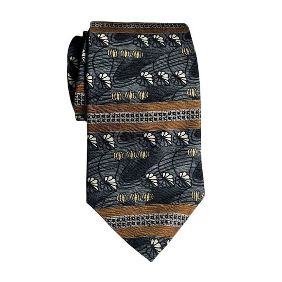 Vintage Evan-Picone 100% Silk Necktie Floral Pattern Business Career Fashion - Picture 10 of 10